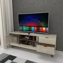 Ver imagem 2 de Rack para Tv até 60 Polegadas Oklahoma 1 Porta 2 Gavetas Off White/carvalho - Panorama Móveis