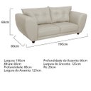 Ver imagem 2 de Sofá 2 Lugares Tulipa Linho Bege - ADJ Decor