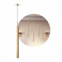 Ver imagem 1 de Pendente Tubo Champanhe 50cm 1xgu10 Cabo 3m Starlumen St643