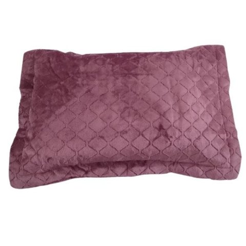 Porta Travesseiro Plush Inove Liso 55 x 80 cm Roxo Hedrons