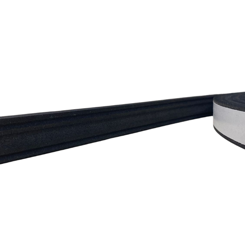Boiserie Moldura Eva Autocolante Terra 2,5cmx8mm 10 Metros - Preto