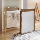 Ver imagem 2 de Quarto de Bebê Ariel Berço Mini Cama Mirelle Guarda Roupa Infantil 3 Portas Branco Amadeirado