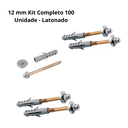Ver imagem 2 de Parafuso P/ Vaso Sanitário 12mm Kit Completo 100 Un Latonado