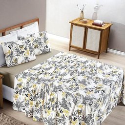 Jogo de Lençol Casal Padrão Quality Malha 100% Algodão Estampado 4 Peças - Blossom Bia Enxovais - 1