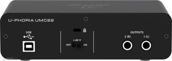 Interface de Áudio USB 2 Canais Behringer Umc22 - 2