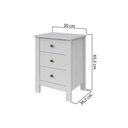 Ver imagem 5 de Mesa de Cabeceira Infantil Maggiore 3 Gavetas MDF-MDP Amêndoa Lopas
