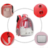 Mochila Pet Transporte Cães Gato Visão 360 Panorâmica Passeio Confortável: Cor:vermelho - 5