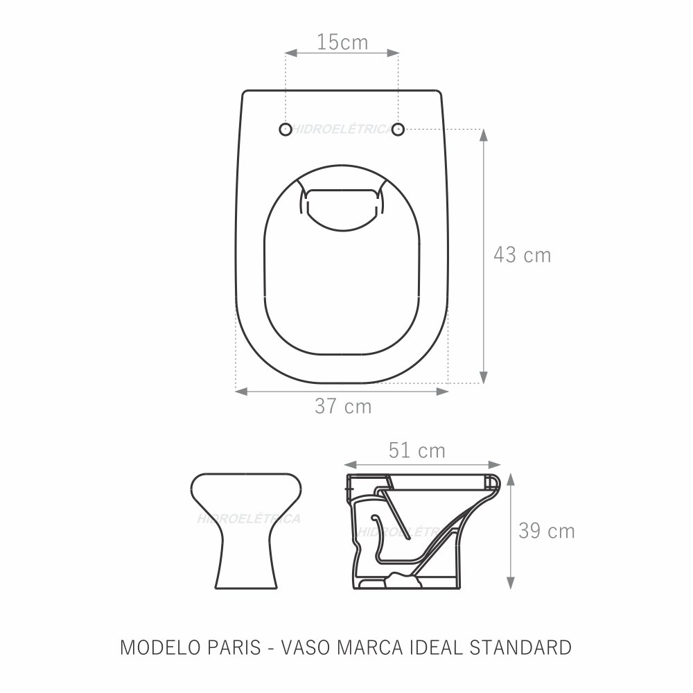 Assento Sanitário Paris Branco Tampa para Vaso Ideal Standard em Madeira Laqueada - 2