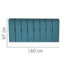 Ver imagem 2 de Painel Estofada Kiara 160cm Queen Size Box Quarto Suede Azul Turquesa - Gat Magazine