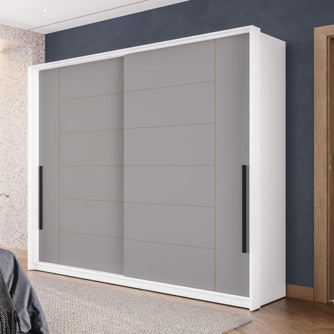 Guarda Roupa 180,1cm com 2 Portas de Correr e 2 Gavetas 240844 Lisboa Politorno Móveis