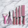 Jogo de Facas Rosa Kit com 6 Peças Beleza e Precisão para Sua Cozinha - Prime Home Decor - 2