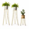 Kit Suporte Tripé para Vasos e Plantas 2 Peças 60cm Grande + 1 Peça 45cm Médio - 1