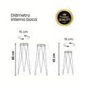 Ver imagem 2 de Kit Suporte Tripé para Vasos e Plantas 2 Peças 60cm Grande + 1 Peça 45cm Médio