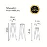 Kit Suporte Tripé para Vasos e Plantas 2 Peças 60cm Grande + 1 Peça 45cm Médio - 2