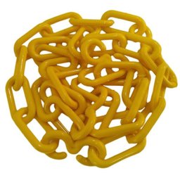 Corrente Plastica Chuva Isolamento 25 Mt Tamanho G Amarela - 1