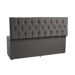 Recamier Baú 0,90m Madrid Suede Cinza Dal Poz Estofados - 3