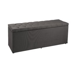 Recamier Baú 0,90m Madrid Suede Cinza Dal Poz Estofados - 2