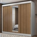 Ver imagem 1 de Guarda-roupa Casal Madesa Kansas 3 Portas de Correr com Espelho 3 Gavetas