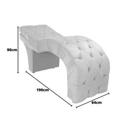 Maca Estética Estofada Reclinável Ergonômica Suede Tati:branco - 4