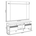 Ver imagem 5 de Conjunto Painel Extensível Rack Tremonti/elora Tv até 70 Polegadas Nature/off White G77 - Gran Belo