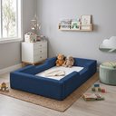 Ver imagem 2 de Berço Montessoriano em Bouclé com Espuma D28 e Conforto Macio para o Quarto - Azul