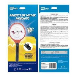 Raquete Mata Mosquito Pernilongo Elétrica Recarregável - 2 Raquete Mata Mosquito Pernilongo Elétrica Recarregável - 2