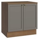 Ver imagem 1 de Balcão de Cozinha 80 cm 2 Portas Rustic/Cinza Vik Madesa