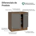 Ver imagem 3 de Balcão de Cozinha 80 cm 2 Portas Rustic/Cinza Vik Madesa