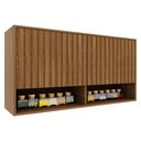 Ver imagem 1 de Armário Aéreo Toronto 120cm 2 Portas Ripado Freijó - Indékes