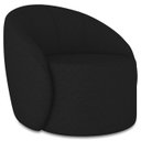Ver imagem 2 de Poltrona Sala Decorativa Redonda 91cm Steve Linho Preto I01 - Mpozenato