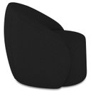 Ver imagem 6 de Poltrona Sala Decorativa Redonda 91cm Steve Linho Preto I01 - Mpozenato