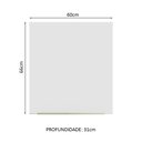 Ver imagem 3 de Armário Aéreo Madesa Lux 60 cm 1 Porta Branco/Branco Veludo