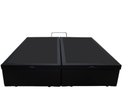 Ver imagem 1 de Cama Box Baú Queen Bipartido Sintético Preto Com Pistão A Gás
