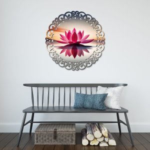 Mandala em Madeira, Impressão Uv - Vitória Régia 2