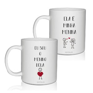 Kit 2 Canecas Acrílico - Casal - Para Dia dos Namorados
