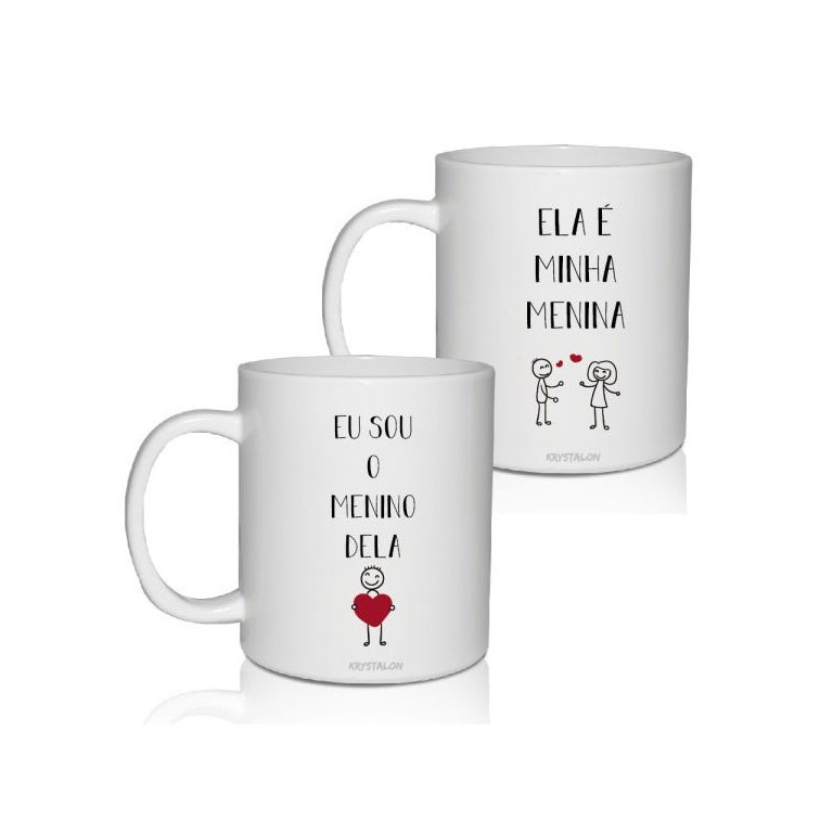 Kit 2 Canecas Acrílico - Casal - Para Dia dos Namorados