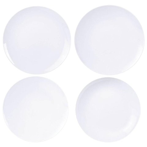 Aparelho de Jantar 24 Peças Tramontina Shopia Porcelana Branca Mesa Posta Jantar Almoço Sobremesa