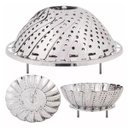 Ver imagem 1 de Kit 3 Cesto Cozimento Vapor Inox Cozinha Legumes Panela 22Cm