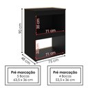 Ver imagem 2 de Balcao com Tampo para Forno e Cooktop 75 Cm Adriana Preto Reajl