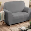 Ver imagem 7 de Kit Capa para Sofá 02 e 03 Lugares Favorita Malha Coladinha:Cinza