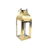 Lanterna Decorativa Marroquina Dourada Inox 25x10cm P - 1