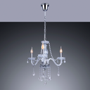 Ver imagem 2 de Lustre Pendente Candelabro para Sala France Nice 3 Lâmpadas E14 Bivolt:Transparente/110V/220V