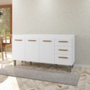 Ver imagem 2 de Balcão Gabinete de Pia Aurora 160cm Branco s/ Tampo 3 Portas 3 Gavetas -Nathan
