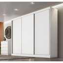 Ver imagem 1 de Guarda Roupa Casal 3 Portas 6 Gavetas - Londres-branco - Móveis Novo Horizonte