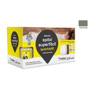 Rejunte Epóxi Superfácil Quartzolit 1kg - CINZA OUTONO