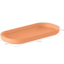 Bandeja de Banheiro Pequena Dual ou Laranja Minério Porta Objetos Organizador de Lavabo - 4