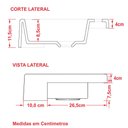 Ver imagem 4 de Cuba Pia Semi Encaixe para Banheiro Retangular 54cm XRT C08 Branco - Mpozenato