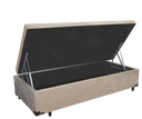 Ver imagem 1 de Cama Box Baú Solteiro Egoflex AColchões Suede Bege 41x88x188