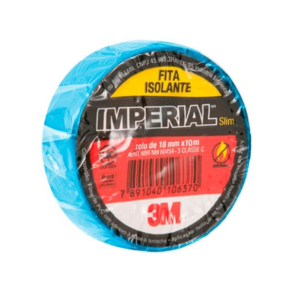 Fita Isolante Imperial Cores Azul 18mmx10m Pacote 10 Un - 1