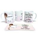 Ver imagem 1 de Caneca de Porcelana Branca Personalizada Profissões Enfermagem